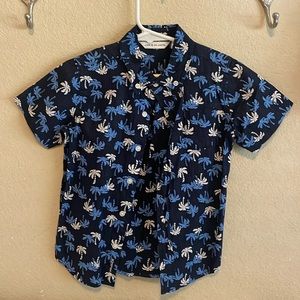 Janie and Jack: Boys Palm Tree Button Down Shirt Size 4